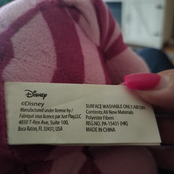 Disney Alice in Wonderland Cheshire Cat Pink Stuffed Plush Animal - Picture 8 of 8